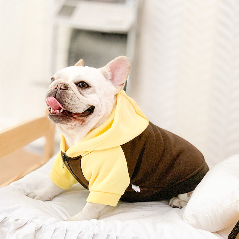 KFX-2295357 Autumn and Winter Velvet Hoodies for Small and Medium Dogs - Multiple Colors Available
