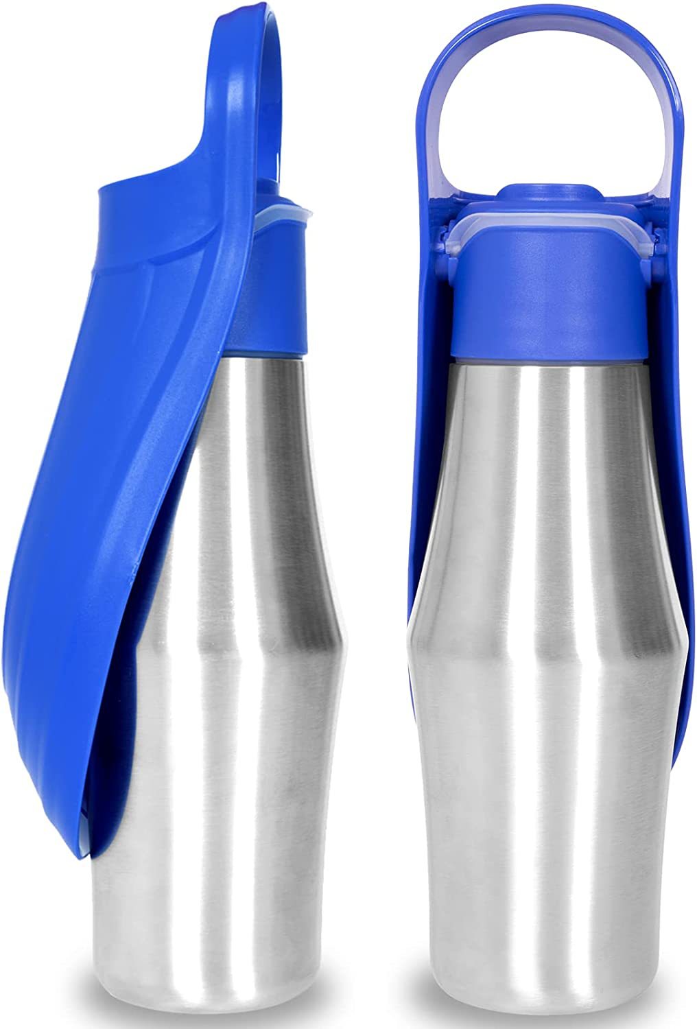 KFX-2300605 Portable Pet Water Bottle with Soft Silicone Leaf Design for Outdoor Travel, 750ml Capacity, Leak Proof and Safe for Dogs