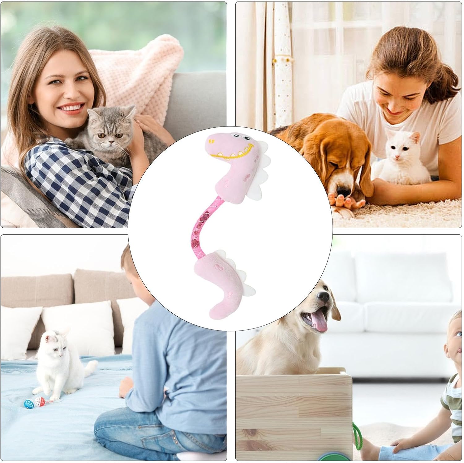 KFX-2302013 Interactive Catnip Plush Chew Toys for Cats - Durable Fish, Bunny, and Mouse Designs