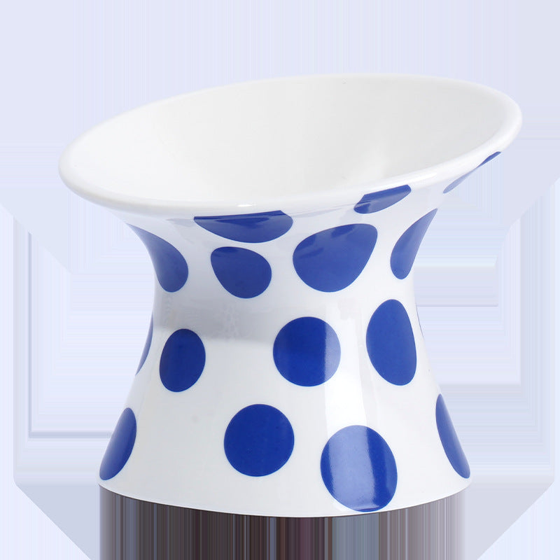 KFX-2304701 Ceramic Cat Water Bowl with High Foot Design - Small and Large Sizes Available
