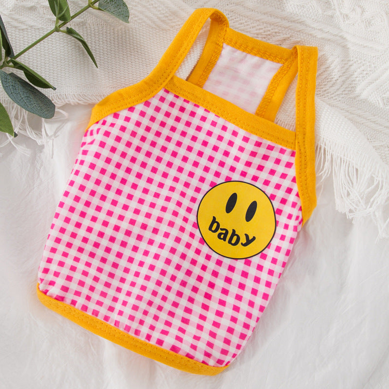 KFX-2305085 Cute Spring and Autumn Puppy Sling Vest in Various Colors and Sizes