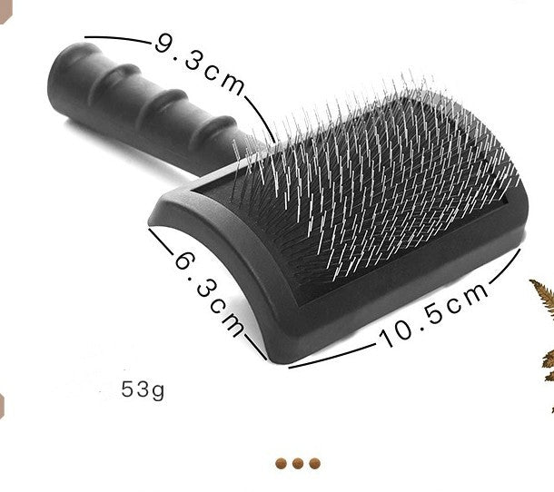 KFX-2306109 Dog Knot Comb - Plastic Stainless Steel Needle Grooming Tool in Pink, Red, Black, and Brown