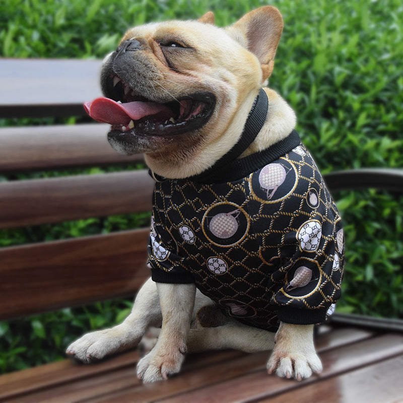 KFX-2308669 Stylish Spring and Autumn Dog Clothes for Small Pets - Polyester Casual Two-Legged Apparel