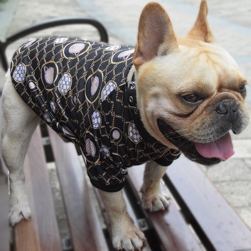 KFX-2308669 Stylish Spring and Autumn Dog Clothes for Small Pets - Polyester Casual Two-Legged Apparel