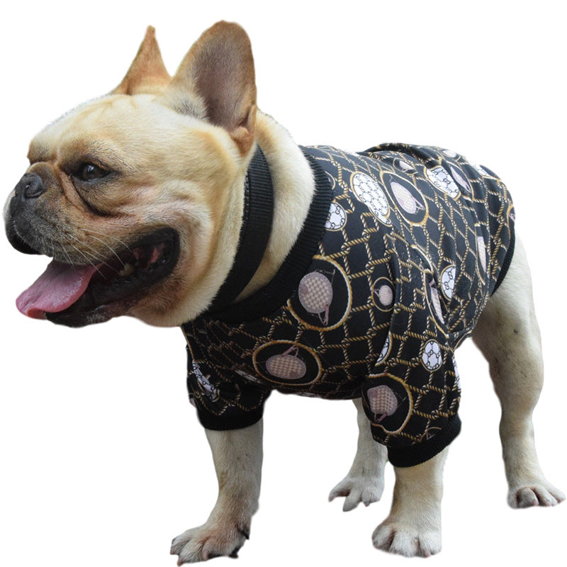 KFX-2308669 Stylish Spring and Autumn Dog Clothes for Small Pets - Polyester Casual Two-Legged Apparel