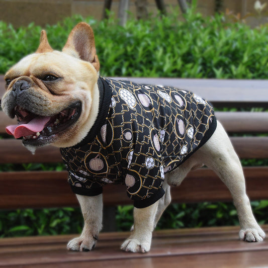 KFX-2308669 Stylish Spring and Autumn Dog Clothes for Small Pets - Polyester Casual Two-Legged Apparel