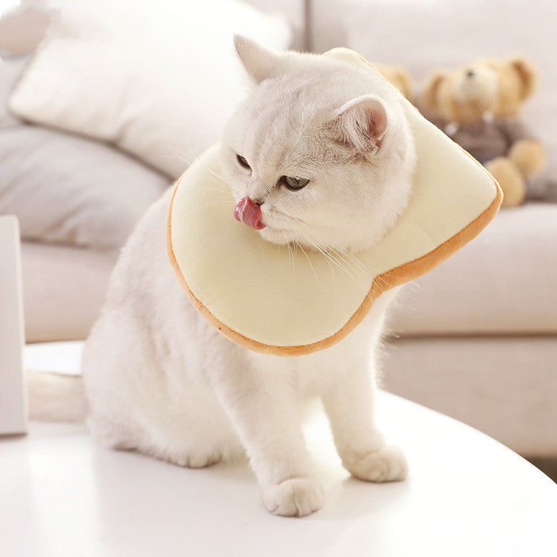 KFX-2312509 Avocado and Toast Plush Pet Collar Headgear Accessory for Cats