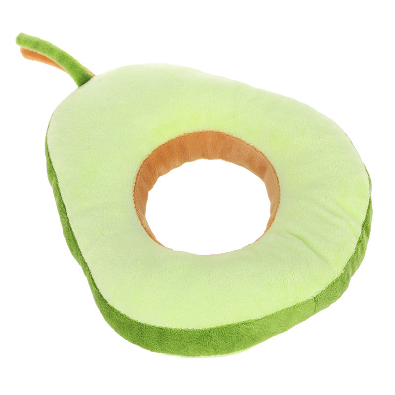 KFX-2312509 Avocado and Toast Plush Pet Collar Headgear Accessory for Cats
