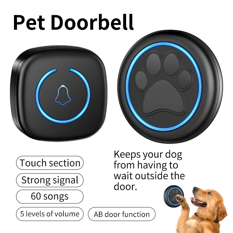 KFX-2313533 Waterproof Wireless Dog Doorbell with 60 Ringtones and Adjustable Volume