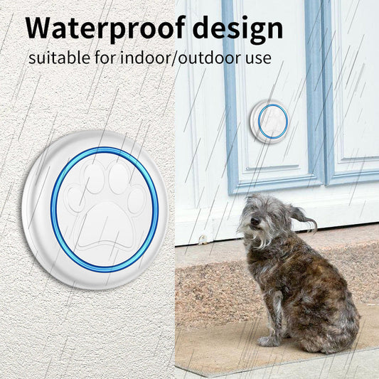 KFX-2313533 Waterproof Wireless Dog Doorbell with 60 Ringtones and Adjustable Volume