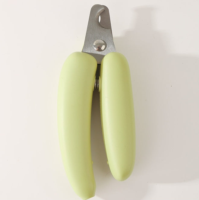KFX-2314045 Banana-Shaped Nail Clippers for Pets – Ergonomic Design for Easy and Safe Grooming