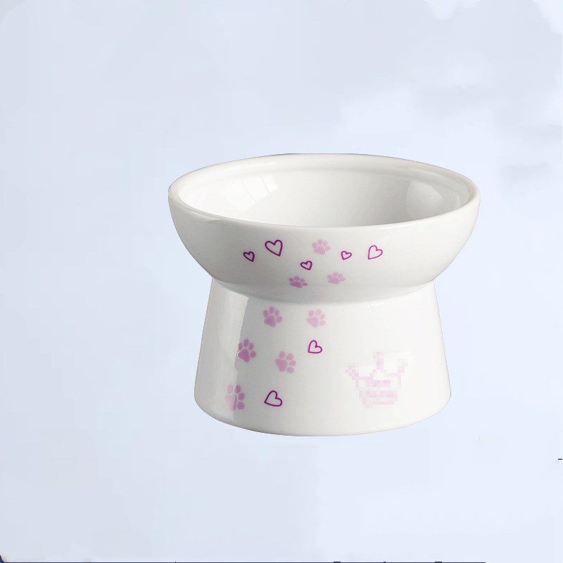 KFX-2316221 Ceramic Dog and Cat Bowls with Unique Defects - Mini and Large Sizes Available