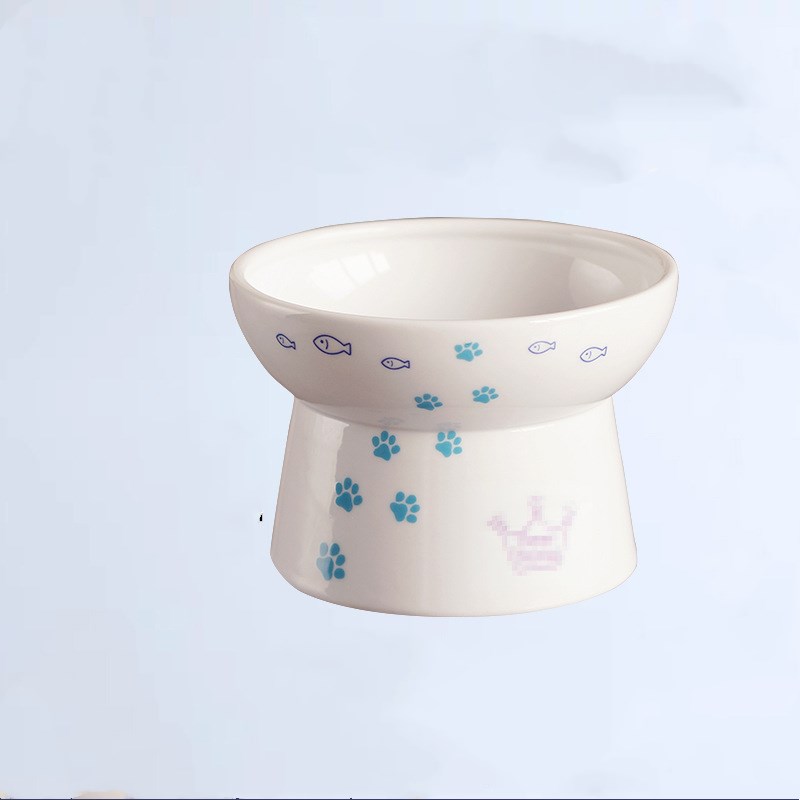 KFX-2316221 Ceramic Dog and Cat Bowls with Unique Defects - Mini and Large Sizes Available
