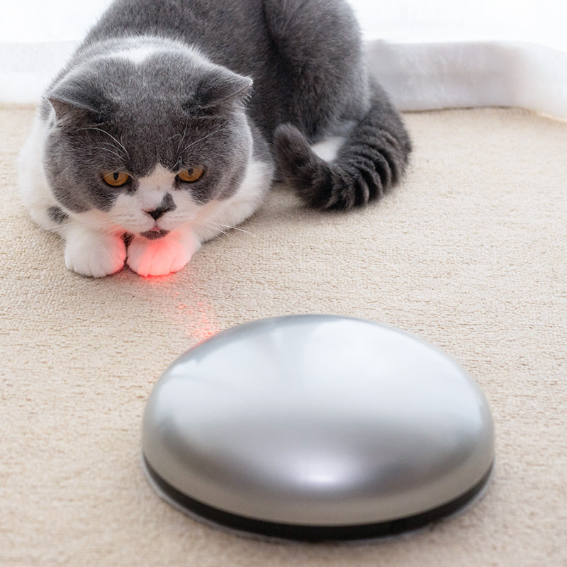 KFX-2316861 Medium Silver Toy Cat Robot Sweeping Vacuum - 180*62.5mm, ABS Material, Battery Operated (4x5)