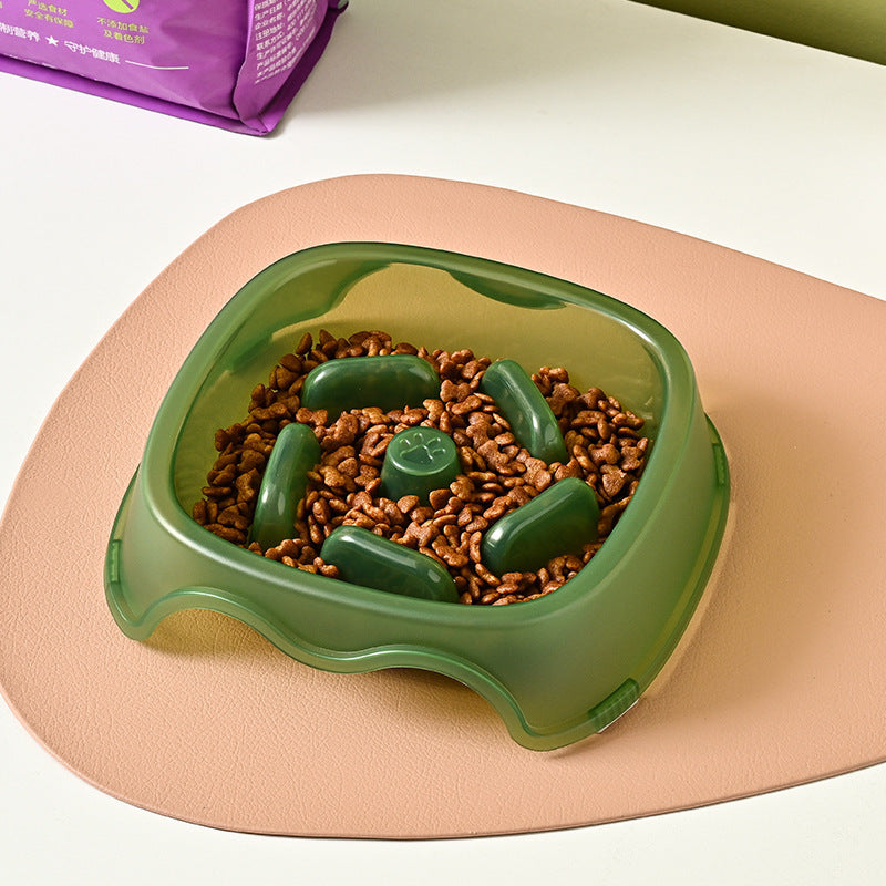 KFX-2317501 Slow Feed Water Bowl for Dogs - Anti-Suffocation Design, Puppy Feeding Plastic Bowl, 200g