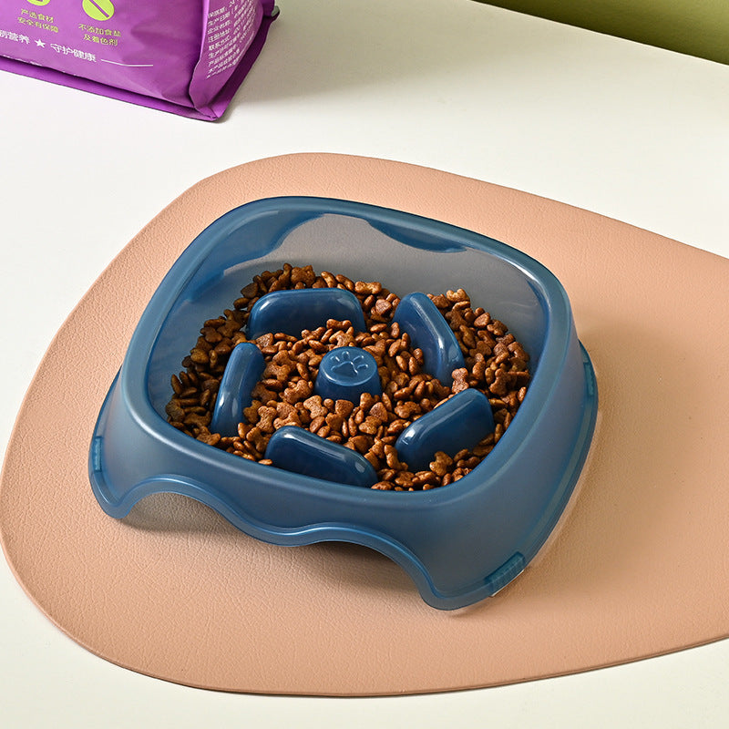 KFX-2317501 Slow Feed Water Bowl for Dogs - Anti-Suffocation Design, Puppy Feeding Plastic Bowl, 200g