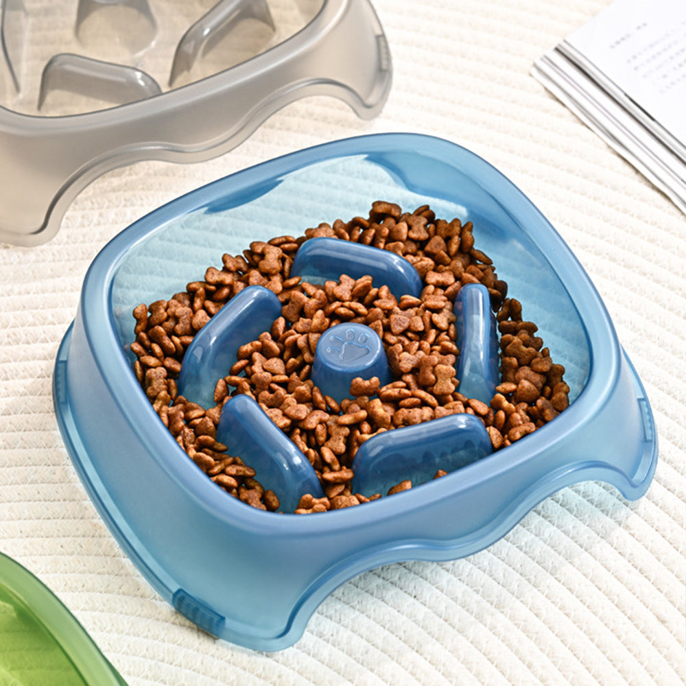 KFX-2317501 Slow Feed Water Bowl for Dogs - Anti-Suffocation Design, Puppy Feeding Plastic Bowl, 200g