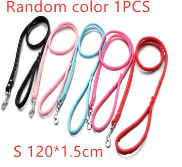 KFX-2318013 Double Row Colorful Flower Dog Collar - Durable PU Material - Adjustable Sizes S & M