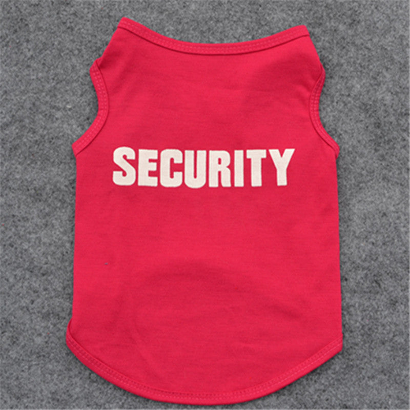 KFX-2321597 Lightweight Cotton Black Dog Vest for Spring and Summer Wear
