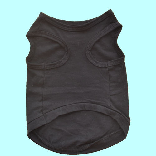 KFX-2321597 Lightweight Cotton Black Dog Vest for Spring and Summer Wear