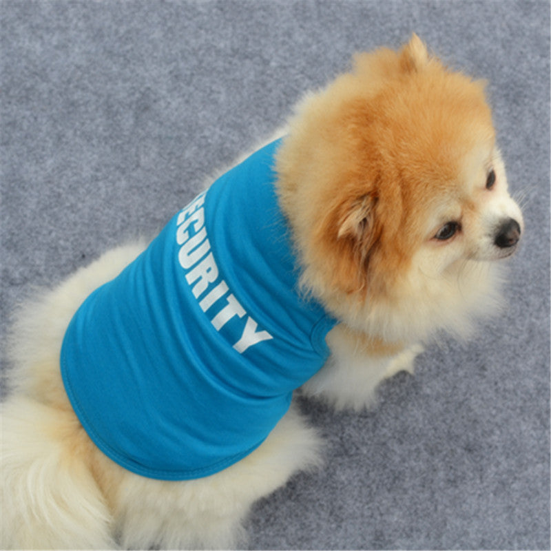 KFX-2321597 Lightweight Cotton Black Dog Vest for Spring and Summer Wear