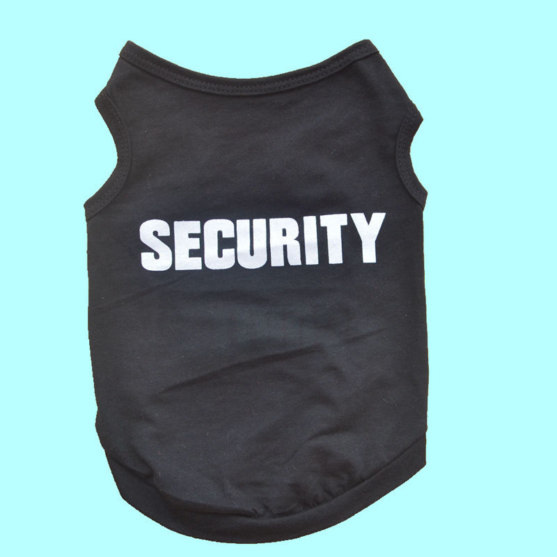 KFX-2321597 Lightweight Cotton Black Dog Vest for Spring and Summer Wear