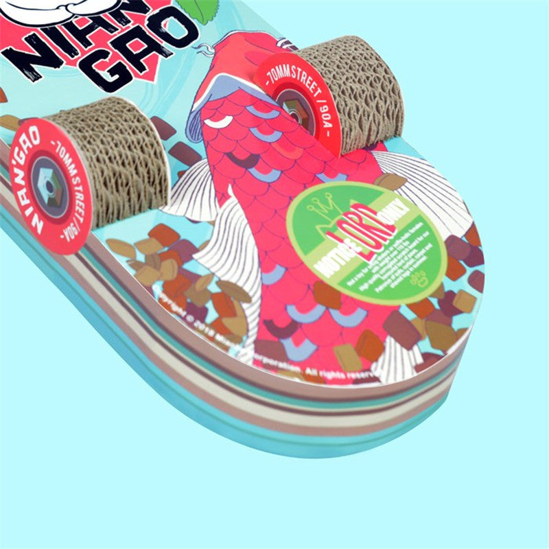 KFX-2321981 Creative Skateboard-Shaped Cat Scratching Board Made of Corrugated Paper