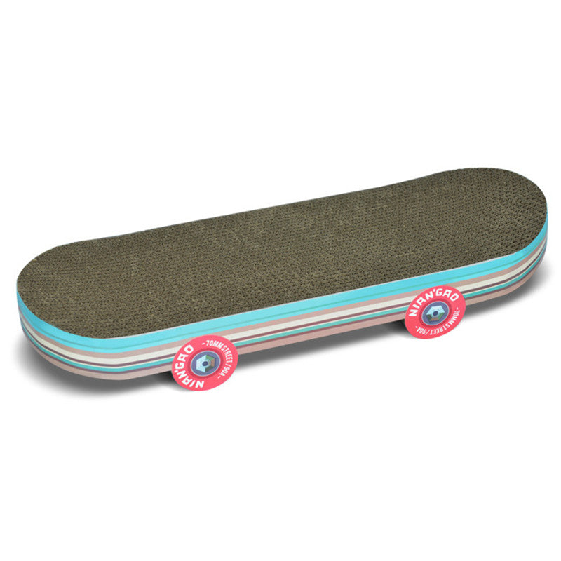 KFX-2321981 Creative Skateboard-Shaped Cat Scratching Board Made of Corrugated Paper