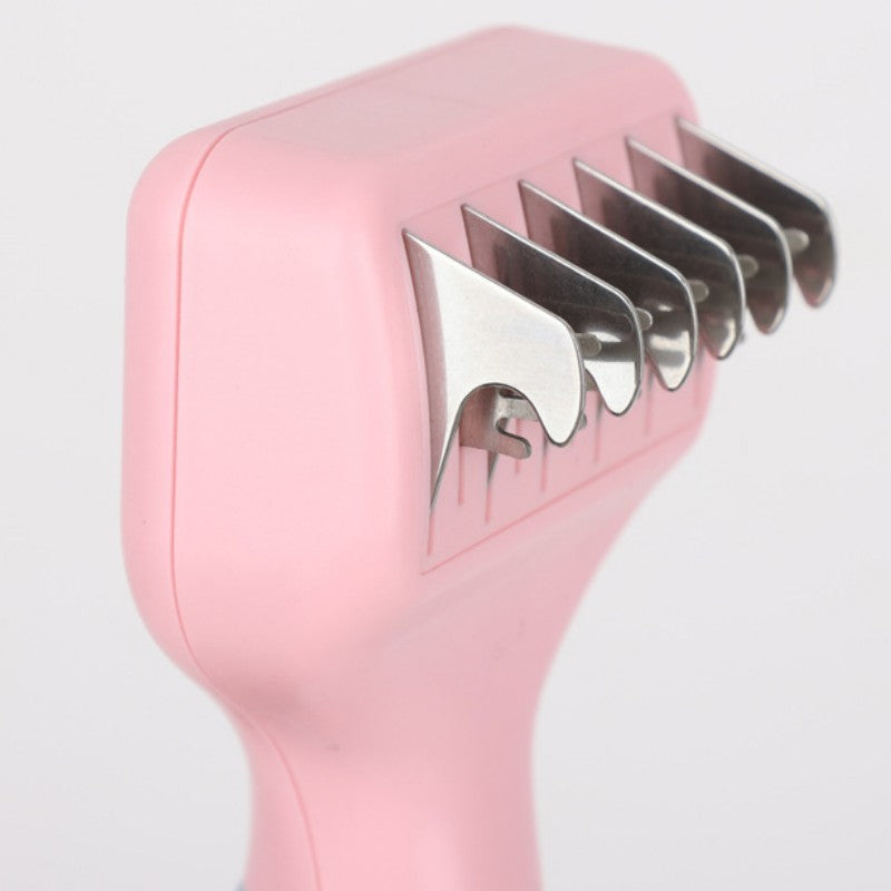 KFX-2323261 Stainless Steel Dog and Cat Grooming Comb with Knot Knife and Massage Brush