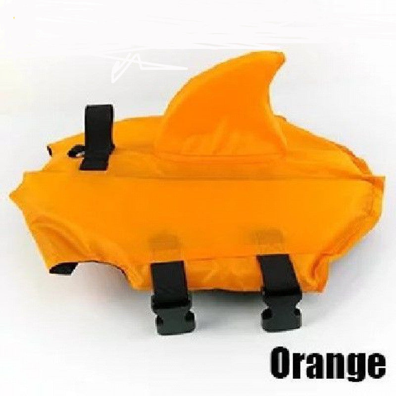 KFX-2324157 Shark Fin Pet Life Jacket for Dogs - Blue & Orange, Multiple Sizes (XS to XXL)