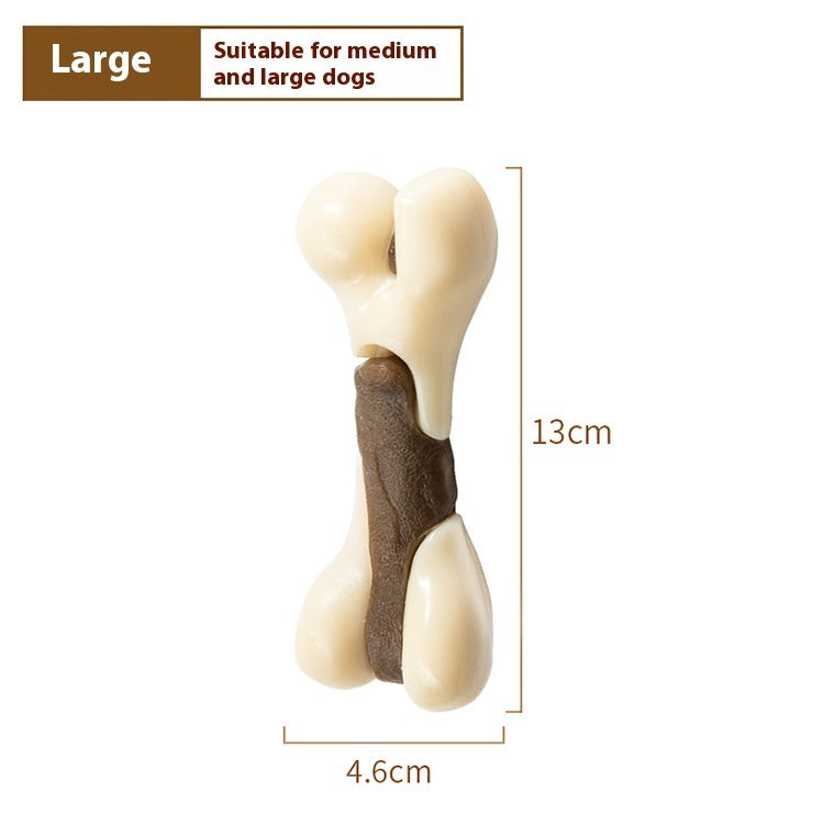 KFX-2326589 Durable Foodie-Bone Cowhide & Nylon PU Toy for All Dog Types