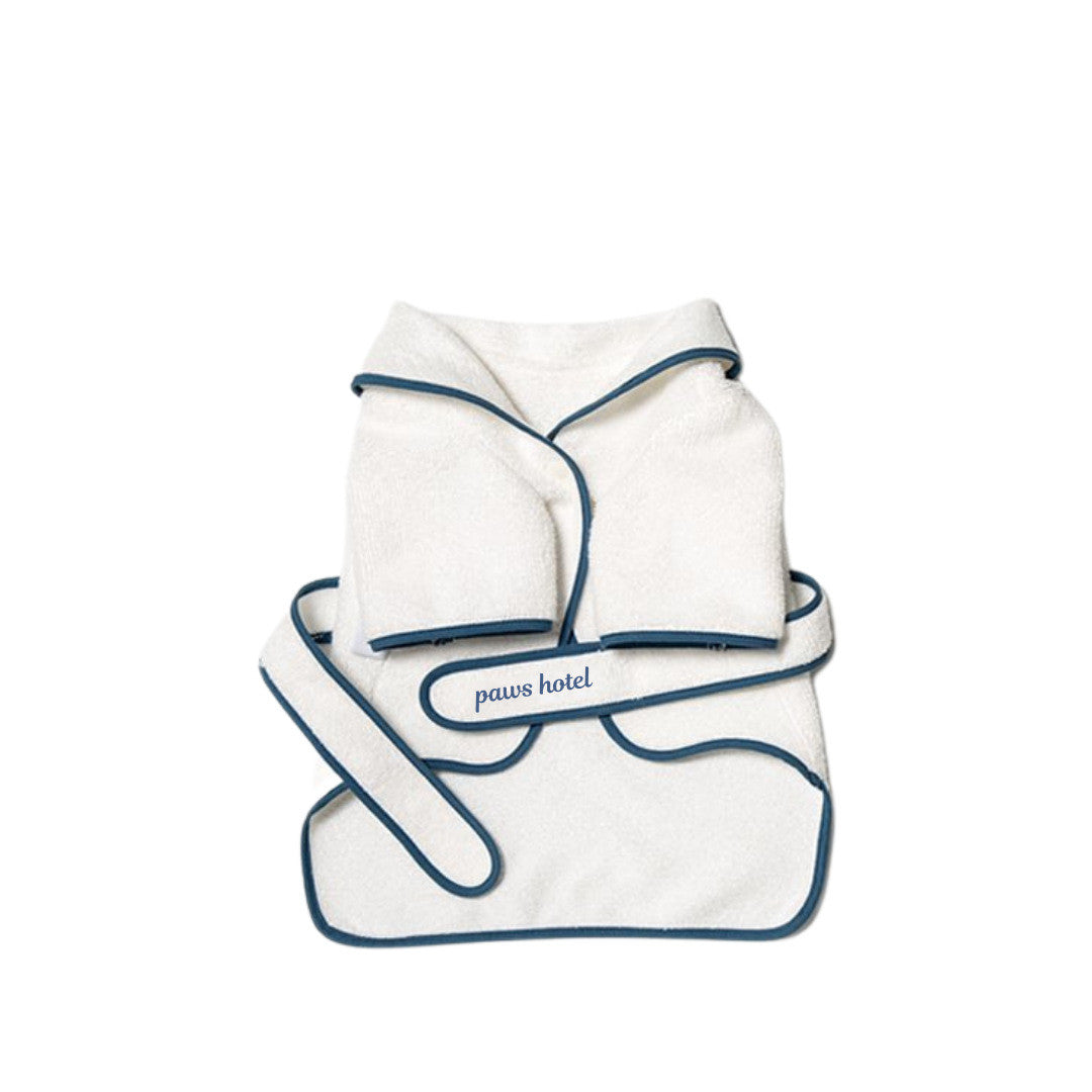 KFX-2328381 Absorbent Pet Bath Towel Set with Nightgown, Eye Mask, and Slippers - Soft Fleece, Multiple Sizes Available