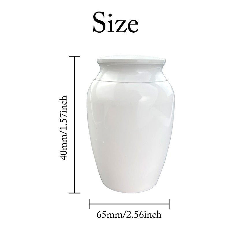 KFX-2329021 Tree of Life Aluminum Memorial Jar for Pet Remains - White 70x45mm