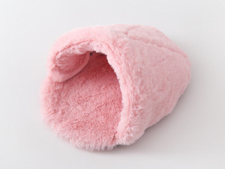 KFX-2331581 Small Pet Nest Cushion for Hamsters, Hedgehogs, Chinchillas, and Guinea Pigs - Soft Rabbit Velvet with Non-Slip Bottom