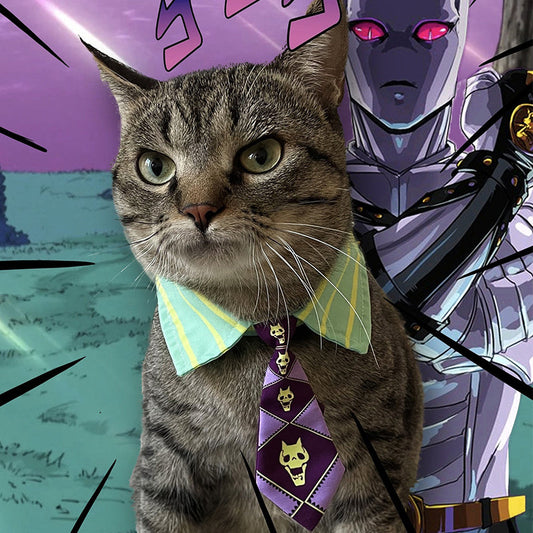 KFX-2335293 Cat Tie Collar and T-shirt Set with Headgear - Multiple Character Options