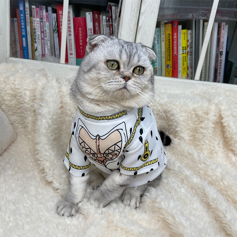 KFX-2335293 Cat Tie Collar and T-shirt Set with Headgear - Multiple Character Options
