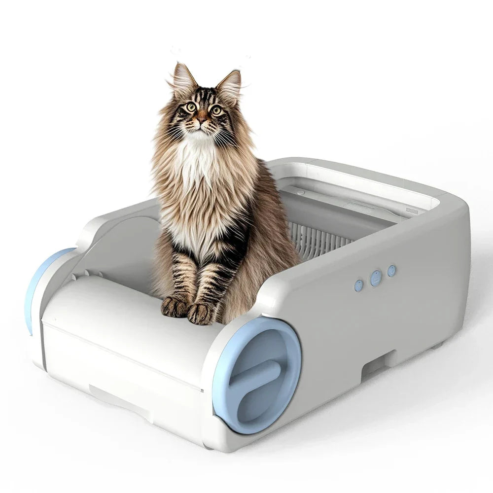 KFX-234067 Smart Fully Automatic Cat Litter Box with Tuya App Control - Enclosed Design for Easy Cleaning and Odor Control