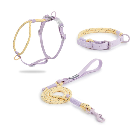 KFX-2342845 Solid Color PVC Dog Leash with Hand Holding Rope in Dark Red, Purple, Yellow, and Taoyao Green