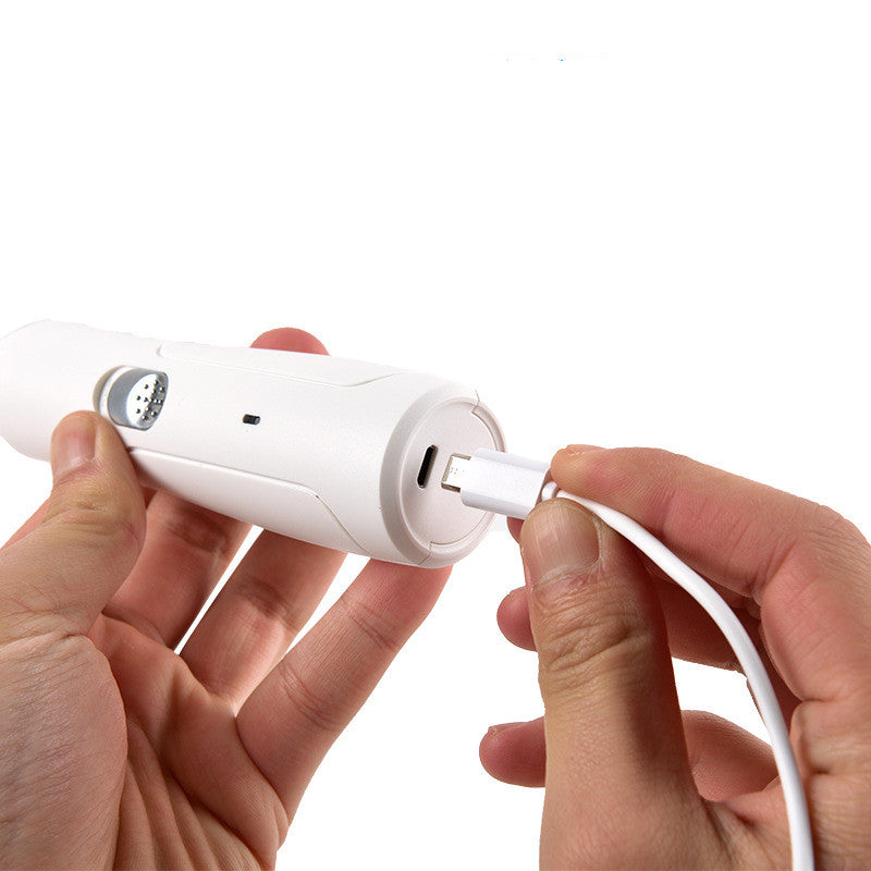KFX-2346813 USB Rechargeable Nail Trimmer for Pet Grooming - Includes Nail Polisher and Charging Cable