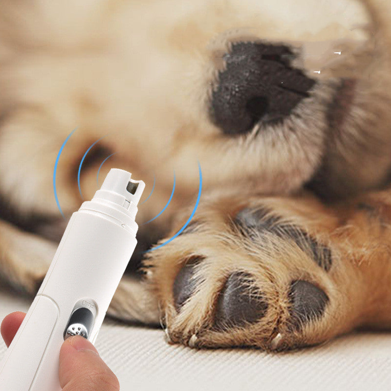 KFX-2346813 USB Rechargeable Nail Trimmer for Pet Grooming - Includes Nail Polisher and Charging Cable