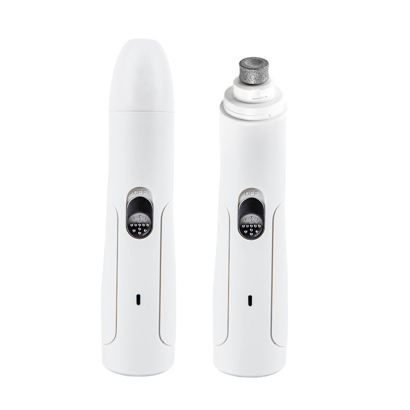 KFX-2346813 USB Rechargeable Nail Trimmer for Pet Grooming - Includes Nail Polisher and Charging Cable