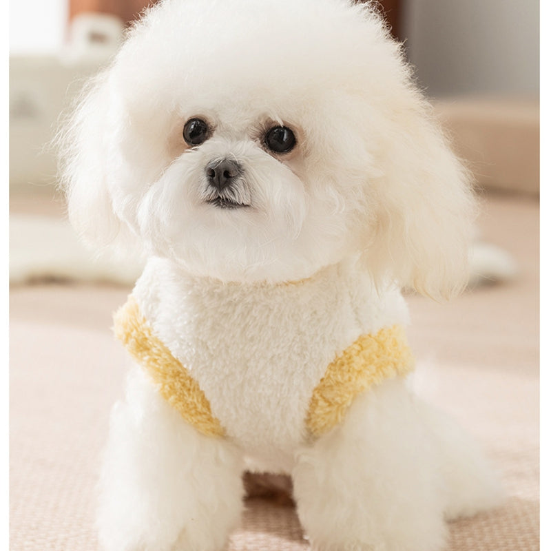 KFX-2347581 Cozy Two-Legged Fleece Coat for Small Dogs and Cats with Koala Patch