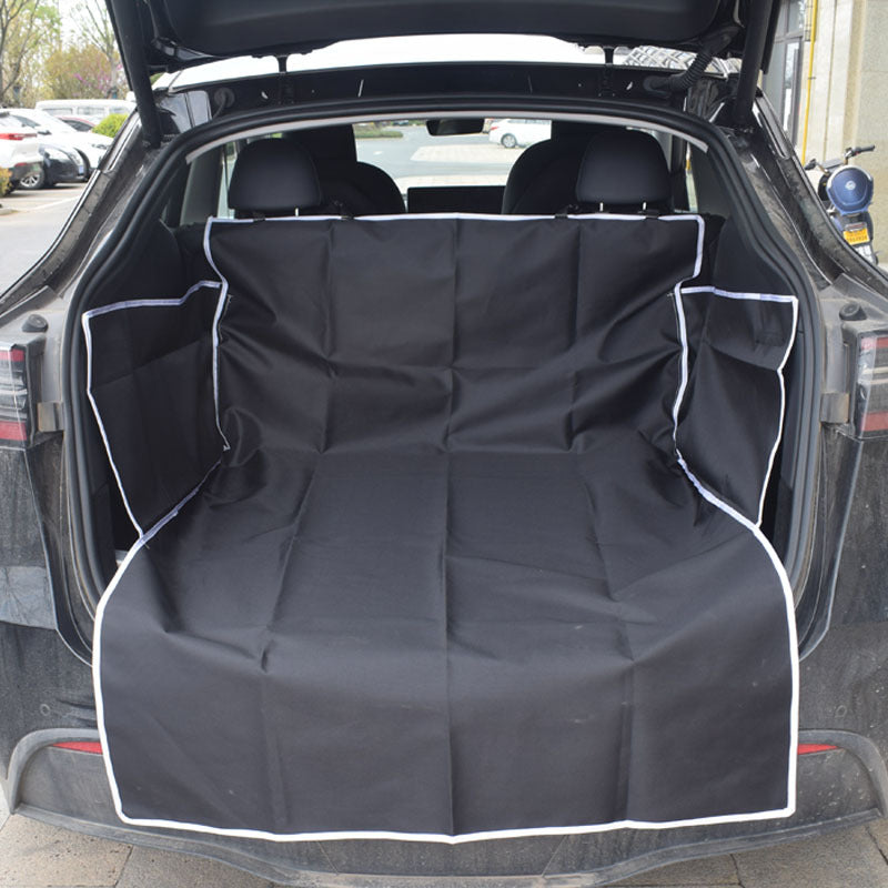 KFX-2347837 Large Dog Car Mat for Rear Seat and Trunk - Soft Cloth Cushion for Pet Travel