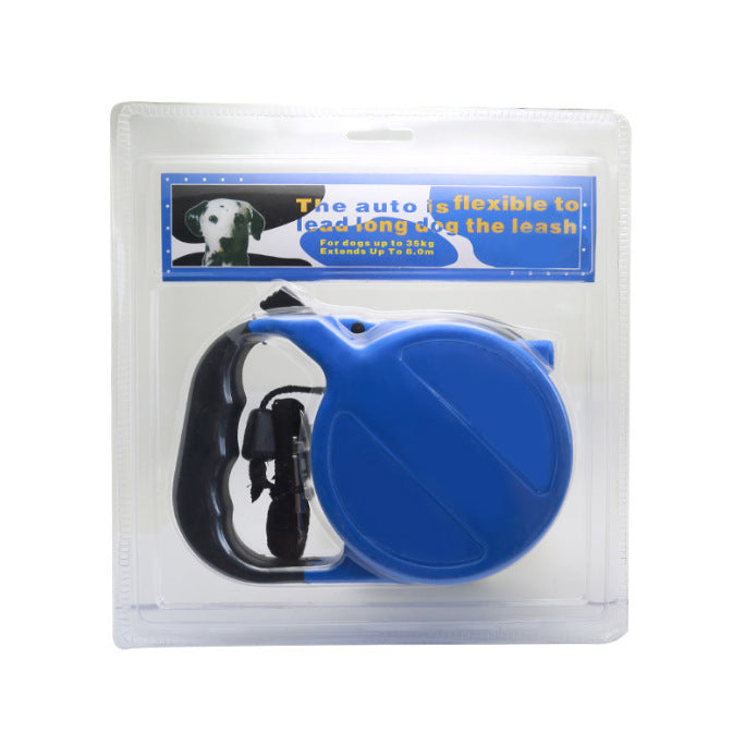 KFX-2348605 Automatic Retractable Dog Leash - 8m Nylon, Black, Durable Pet Supply