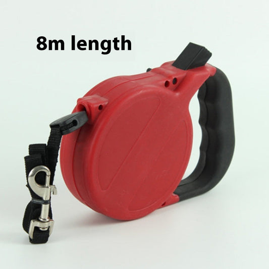 KFX-2348605 Automatic Retractable Dog Leash - 8m Nylon, Black, Durable Pet Supply
