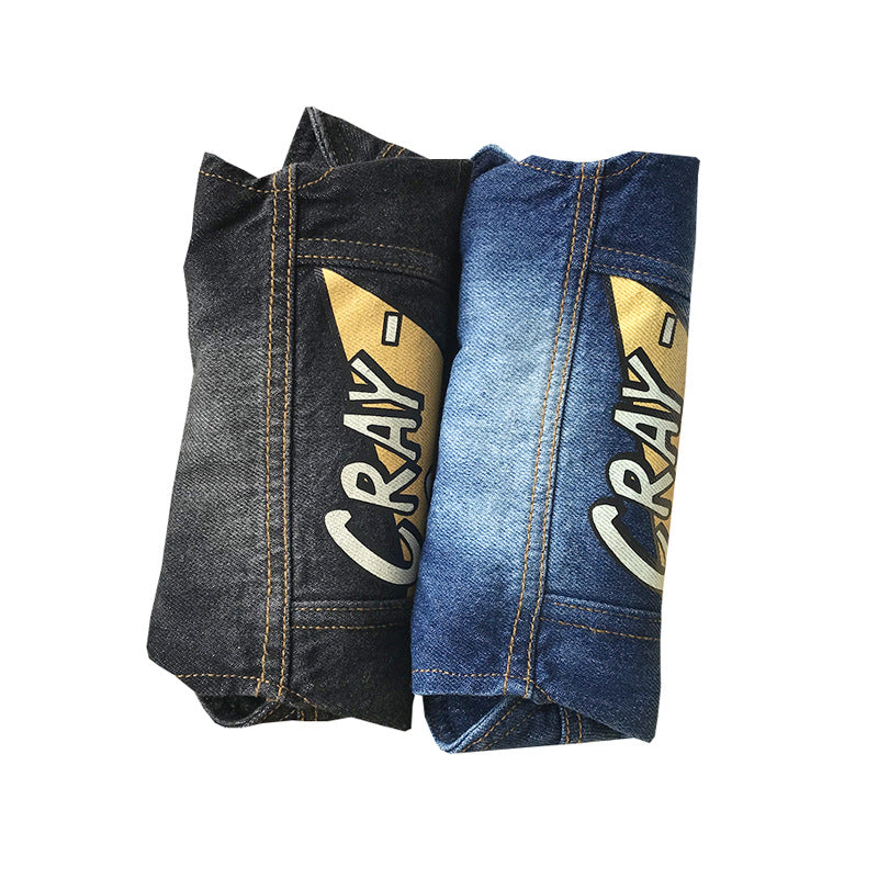 KFX-2351165 Denim Vest for Small Pets - Casual Style Clothing for Puppies and Kittens, Available in Multiple Sizes