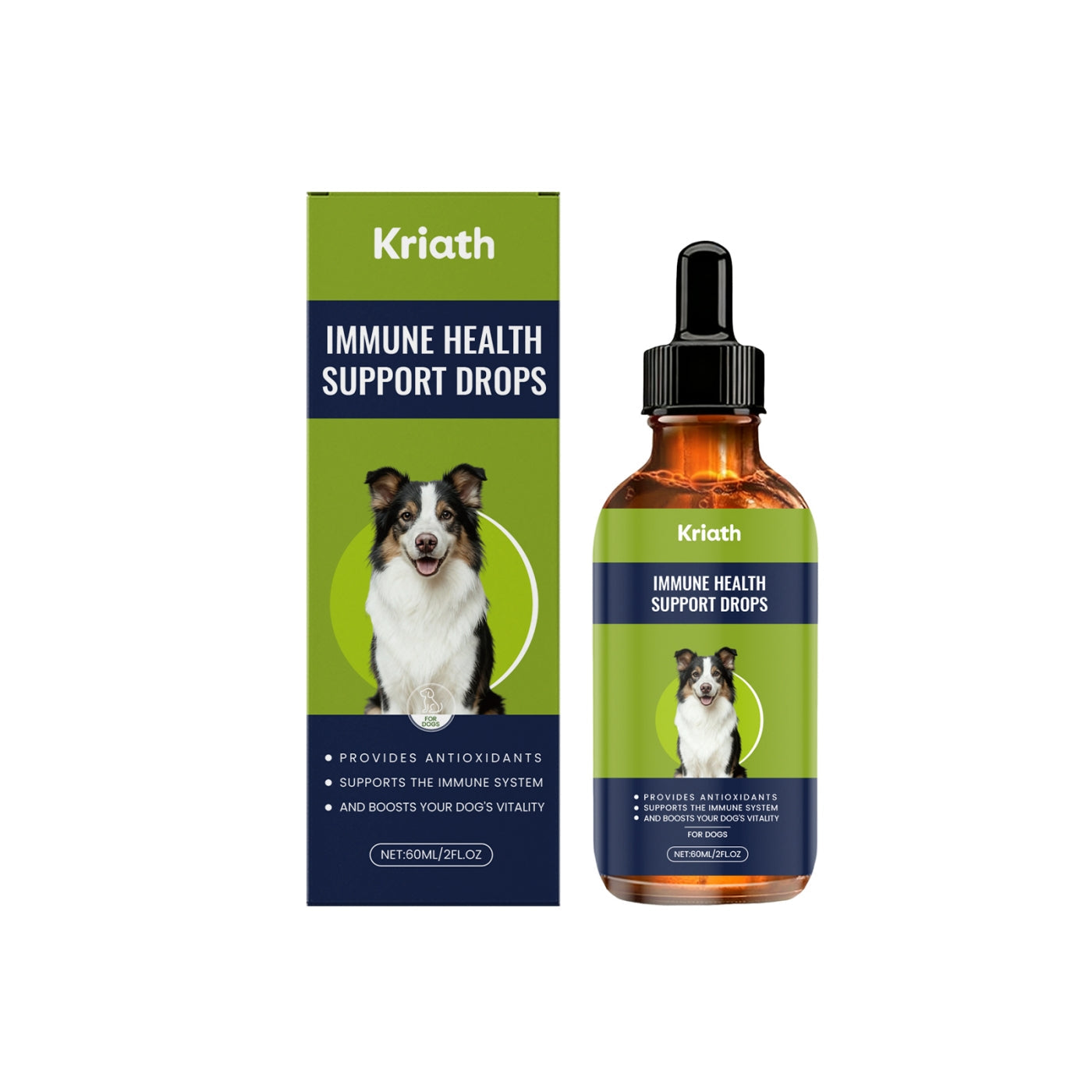 KFX-2354621 Dog Immune Health Support Drops with Olive Leaf, Echinacea, Cranberry & Oregano Extracts