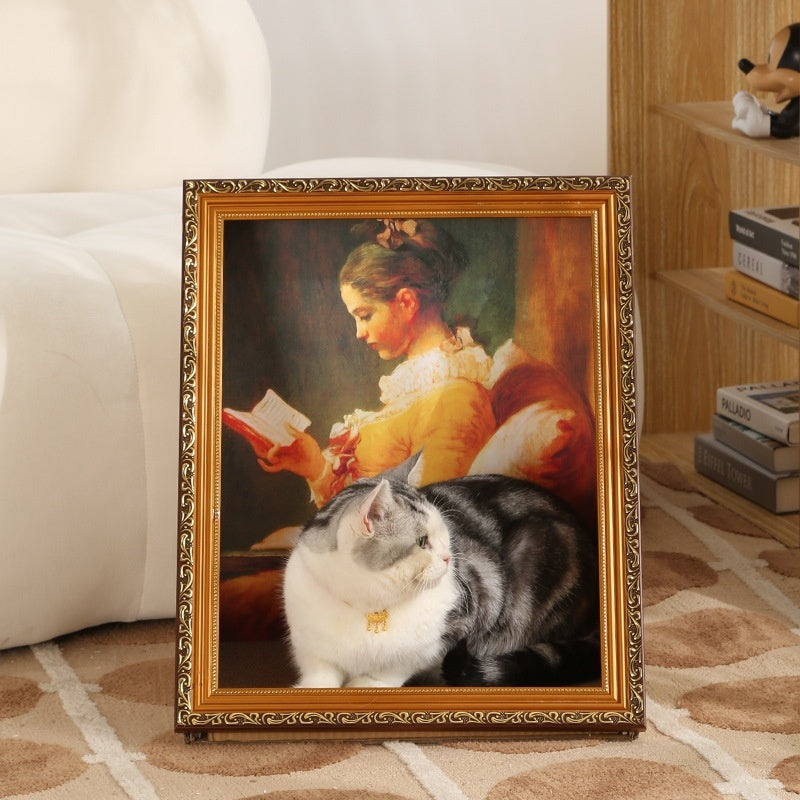 KFX-2354749 Retro Cat Scratch Board Toy with Unique Vintage Photo Frame Designs