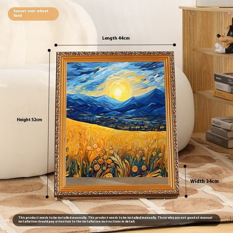 KFX-2354749 Retro Cat Scratch Board Toy with Unique Vintage Photo Frame Designs