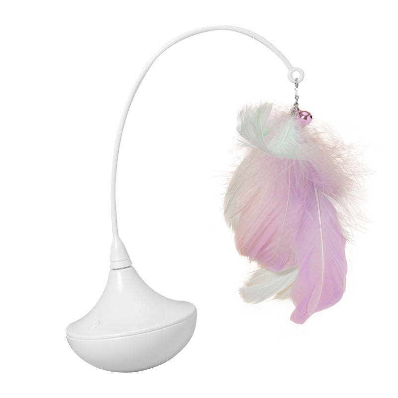 KFX-2355389 Automatic Water Drop Tumbler with Rotating Cat Stick and Sound Attraction